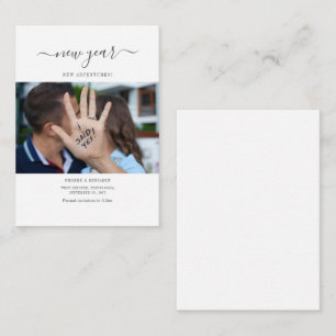 Budget New Year Adventures Photo Save The Date Card