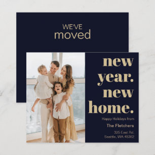 Budget New Year New Home Moving Photo Holiday Card