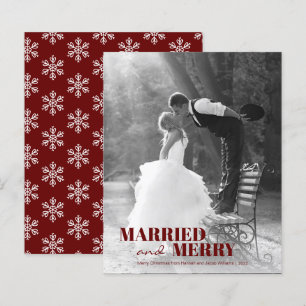 Budget Newlywed Married and Bright Christmas Card