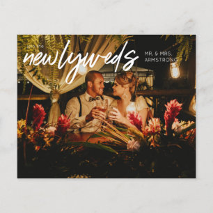 Budget Newlyweds Horiz 1 Photo W Wedding Reception Flyer