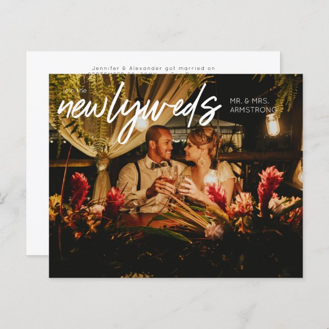 Budget Newlyweds HW 1 Photo Post Wedding Reception (Front/Back)