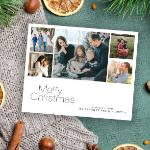 Budget Noël 5 photo collage carte de vacances