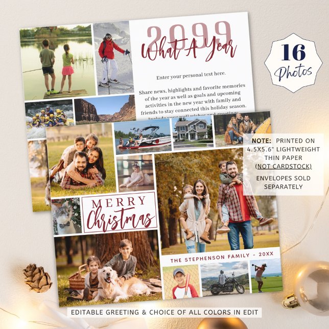 Budget Noël Une Année Inoubliable Carte Photo 16 (Créateur téléchargé)
