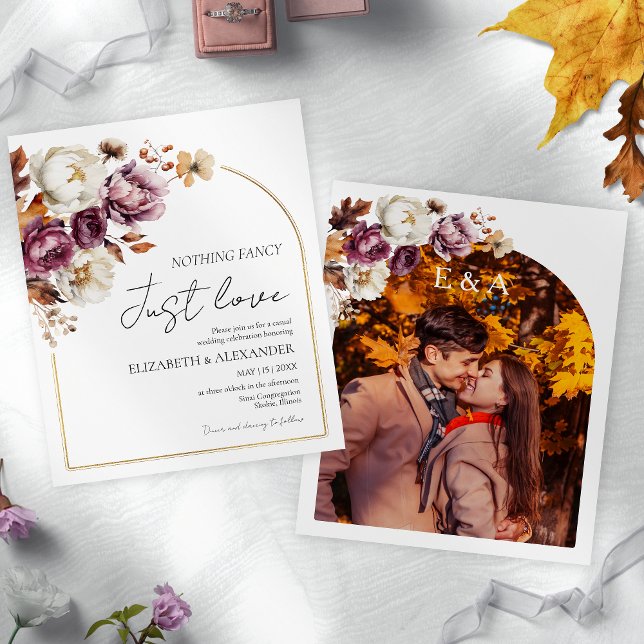 Budget Nothing Fancy | Photo Wedding Invitation (Creator Uploaded)