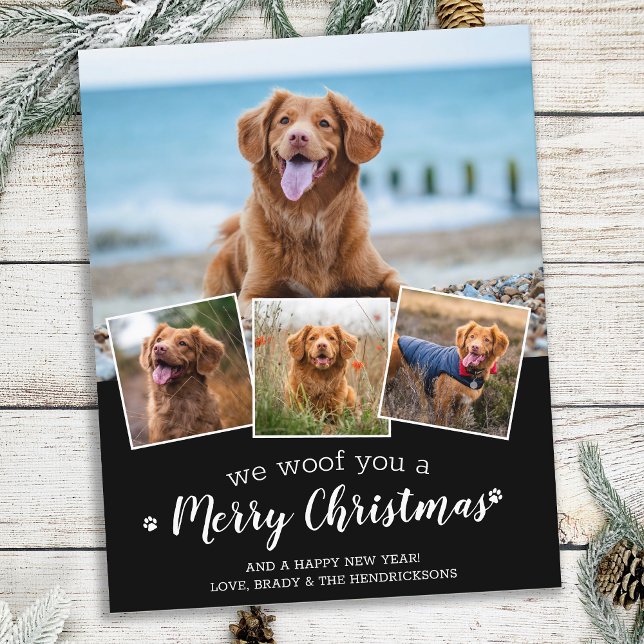 Budget Nous Te Dire Joyeux Noël Carte photo animal (Créateur téléchargé)