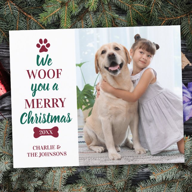 Budget Nous Te Dire Joyeux Noël Carte photo animal (Créateur téléchargé)