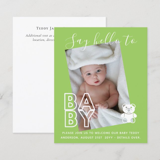 BUDGET Nouveaux Cartes photos pour bébés - Fun Gir (Devant / Derrière)