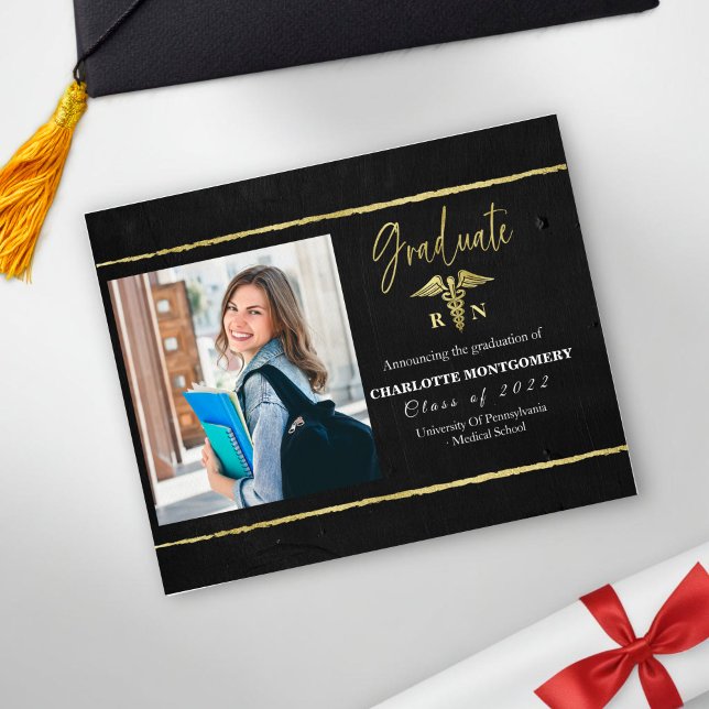 Budget Nurse Caduceus Graduation Announcement (Creator Uploaded)