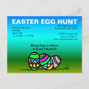 Budget OEufs peints Invitation Chasse aux oeufs de