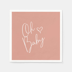 Budget Oh Baby Pink Baby Shower  Napkin