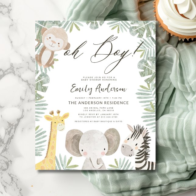 Budget Oh Boy Safari Animal Boy's Baby Shower (Creator Uploaded)
