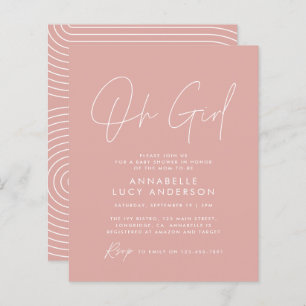 budget oh girl baby shower script pink