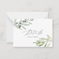 budget olive branch foliage wedding details