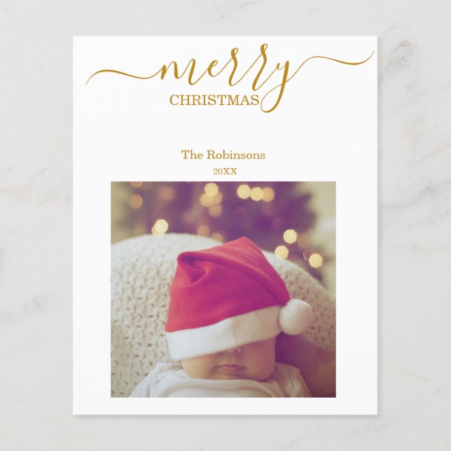 Budget One Photo Modern Minimalist Christmas  (Front)
