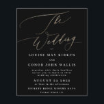 Budget Onyx The Wedding Yellow Gold Details back Flyer<br><div class="desc">*NOT REAL FOIL* ***this design is part of a matching collection*** _______________________ this design template is fully editable / customizable by you the customer - click personalize further button if you wish to move, add, delete, or make significant changes to the design _______________________ *if you have any DESIGN questions or...</div>