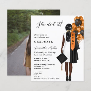 Budget Orange Photo She Did It Graduation