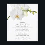 Budget Orchid Floral Remembrance Celebration Flyer<br><div class="desc">A beautiful white orchid stem accents these funeral remembrance flyers. Can be used as celebration of life cards, death anniversary, or any occasion. Easily upload photos, obituary or any information on the back. Printed on affordable, budget 4.5" x 5.6" 80 lb. paper. **NO ENVELOPES INCLUDED. The Live Design Service can...</div>