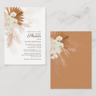 Budget Pampas Baby shower en herbe Invitation
