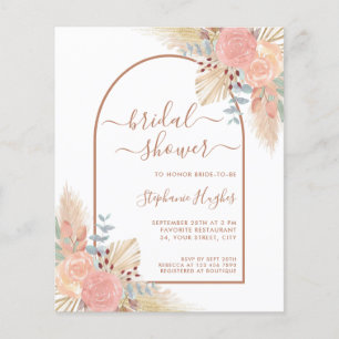 Budget Pampas Eucalyptus Bridal Shower Invitation