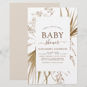 Budget Pampas Grass Bohemian Boho Baby Shower