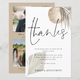 BUDGET Pampas Grass Wedding 3 Photo Quote Thanks