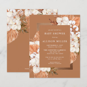 Budget Pampas Unisex Baby Shower Invitation