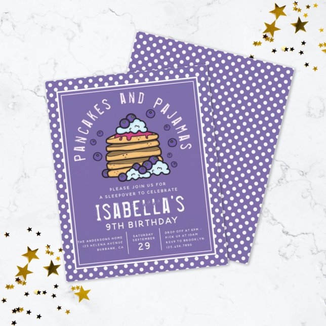 Budget Pancakes and Pyjamas Sleepover Invitation (Creator Uploaded)
