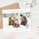Budget Panoramic Chic H Photo - Snowman Flyer<br><div class="desc">******* MATTE PAPER IS THIN. UPGRADE FOR A THICKER PAPER. NO ENVELOPES INCLUDED. FOR CARD STOCK, THICKER CARDS, CHECK OUT THE LINK BELOW. CARD STOCK, THICKER CARDS HAVE AN OPTION FOR ENVELOPES OR INCLUDES THEM******** Save money on cards with a paper flyer. Warm your family and friends' holidays with your...</div>