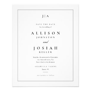 Budget Paper Classic Wedding Save The Date