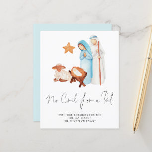 Budget Pas De Lit Carte De Noël De Nativité Lit