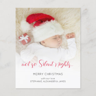 BUDGET pas si Silent Nights Baby Carte photo