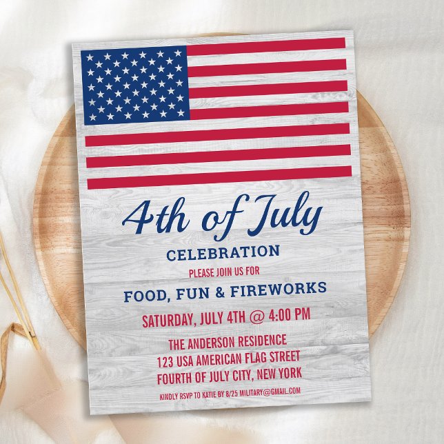 Budget Patriotic 4th of July Party Invitation (Creator Uploaded)