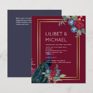 BUDGET Peacock Blue Burgundy Winter Fall Wedding