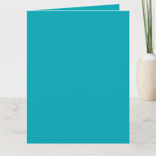 BUDGET Peacock Blue Teal Monochrome Wedding Card