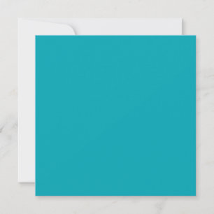 BUDGET Peacock Blue Teal Monochrome Wedding Invitation