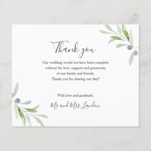 BUDGET Peint Olivier et Mariage feuille merci