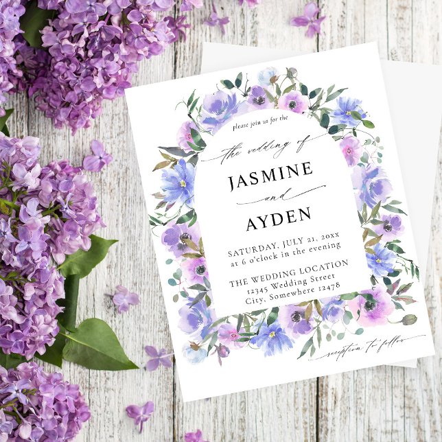 Budget Peri & Purple Floral Arch Wedding (Creator Uploaded)