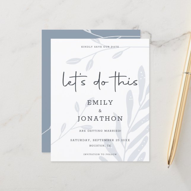 Budget Permet De Faire Cette Feuille Dusty Blue En (Devant/Arrière en situation)