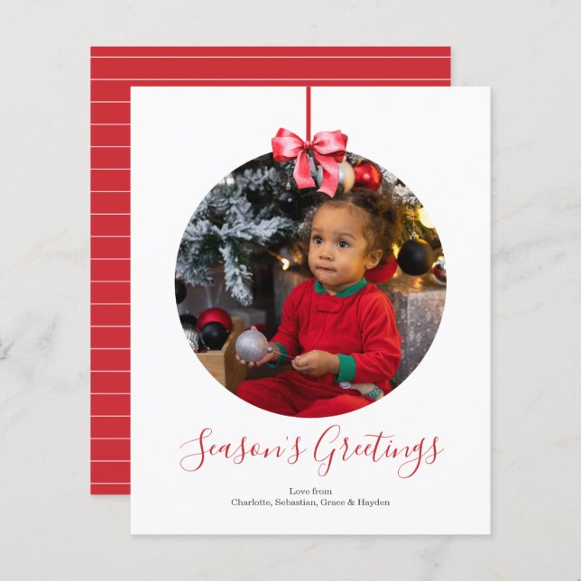 BUDGET Personalized Christmas Bauble Photo Frame (Front/Back)