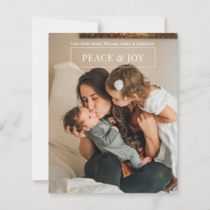 Budget Personalized Photo and Text Christmas Card