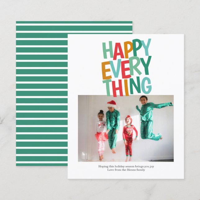 Budget Personalized Photo Christmas Card (Front/Back)