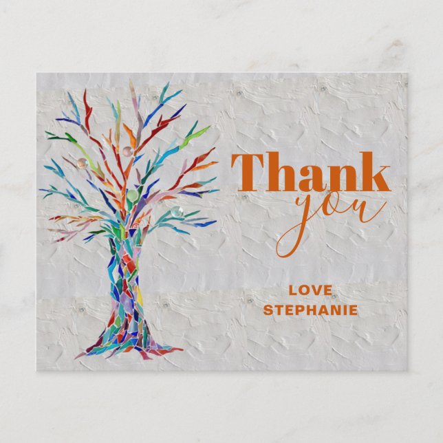 Budget Personalized Tree of Life Thank You Card (Front)