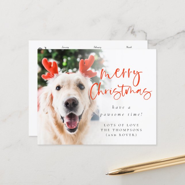 Budget Pet Photo 2022 Calendar Merry Christmas (Front/Back In Situ)