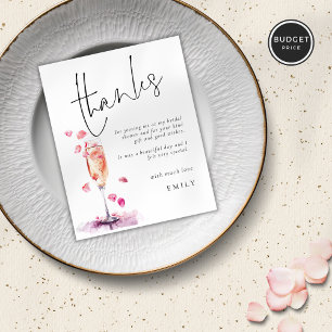 Budget Petals Prosecco Glass Bridal Shower Thanks