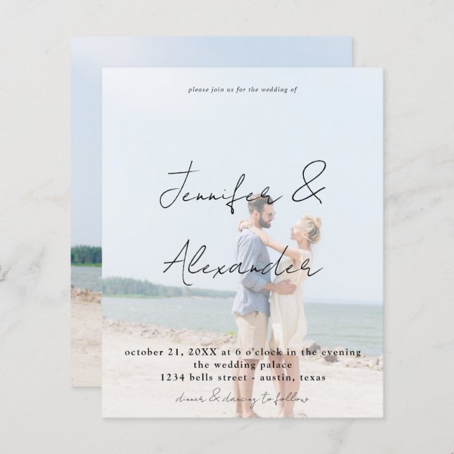 Budget Photo Big Names Vertical Photo Wedding V2 (Front/Back)