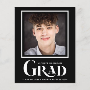 Budget Photo Bold Type Black Graduation