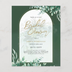 Budget Photo Bridal Shower Invitation Rustic Leaf Flyer