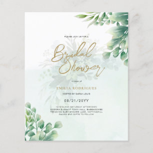 Budget Photo Bridal Shower Invitation Rustic Leaf Flyer