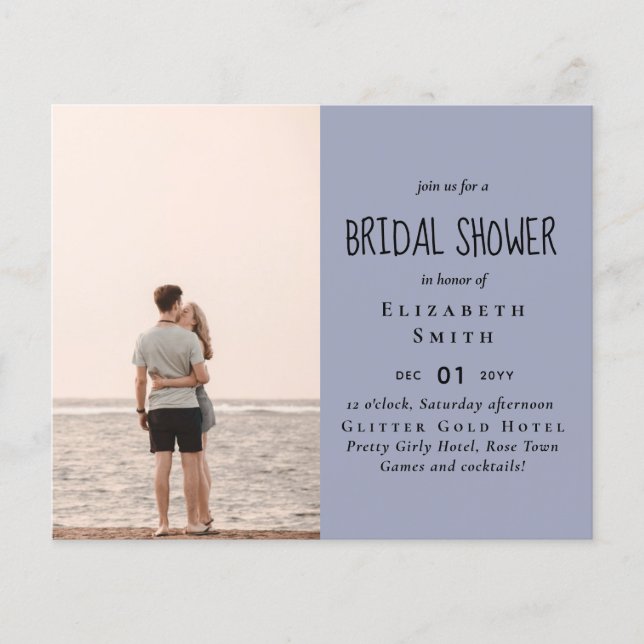 BUDGET PHOTO Bridal Shower Wedding Engagement Flyer (Front)