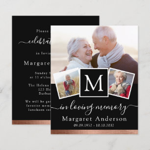 BUDGET Photo Celebration of Life Invitation